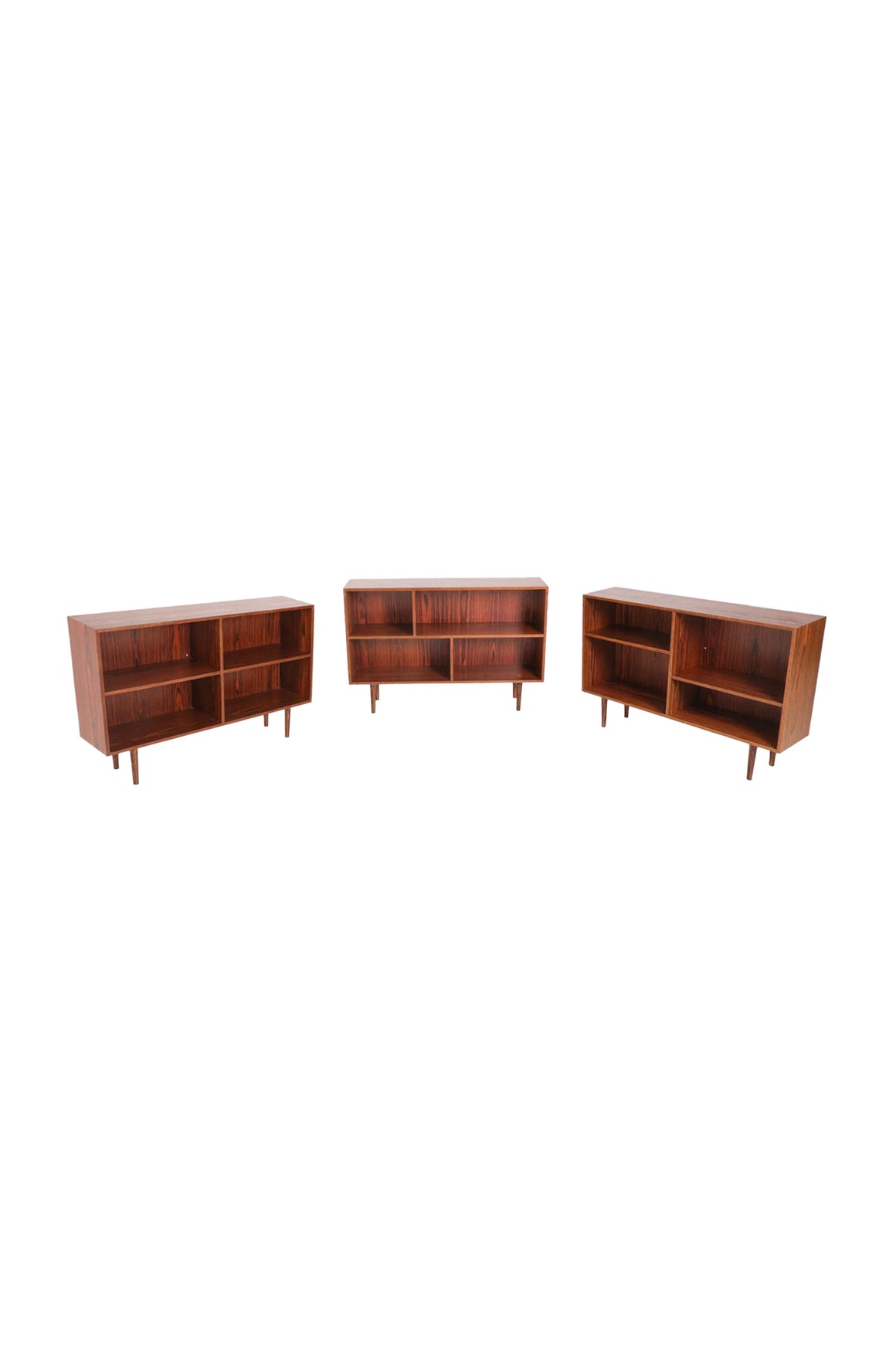 Danish Modern Rosewood Bookcases in the Style of Brouer Møbelfabrik - A Set of 3