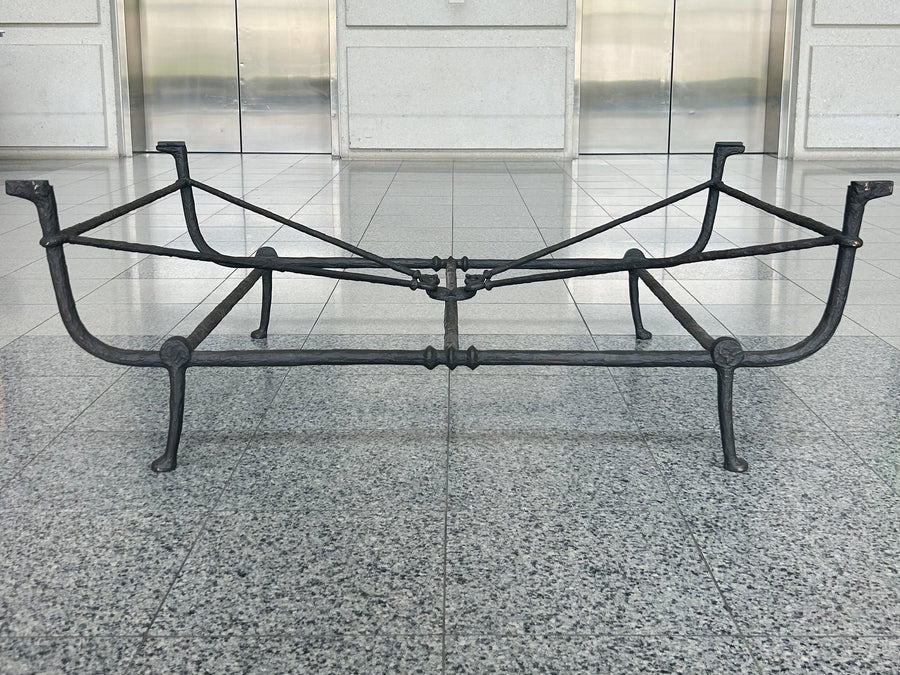 Diego Giacometti Style Bronze & Glass Coffee Table