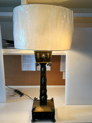 Early 20th Century Aesthetic Movement Brass Table Lamp