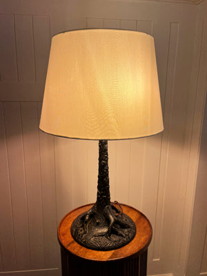 Antique Cast Iron Tree Form Table Lamp