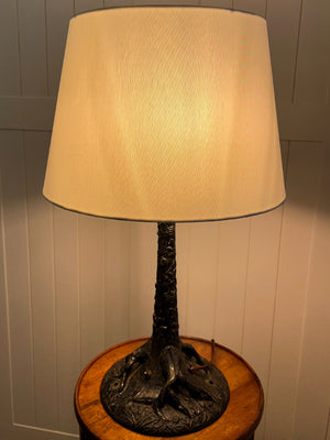 Antique Cast Iron Tree Form Table Lamp