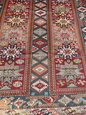 Early 20th Century Hand-Knotted Kazak Rug | 10'4" x 6'9"