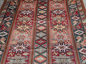 Early 20th Century Hand-Knotted Kazak Rug | 10'4" x 6'9"