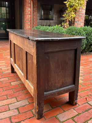 17th Century English Carved Chest or Footed Trunk