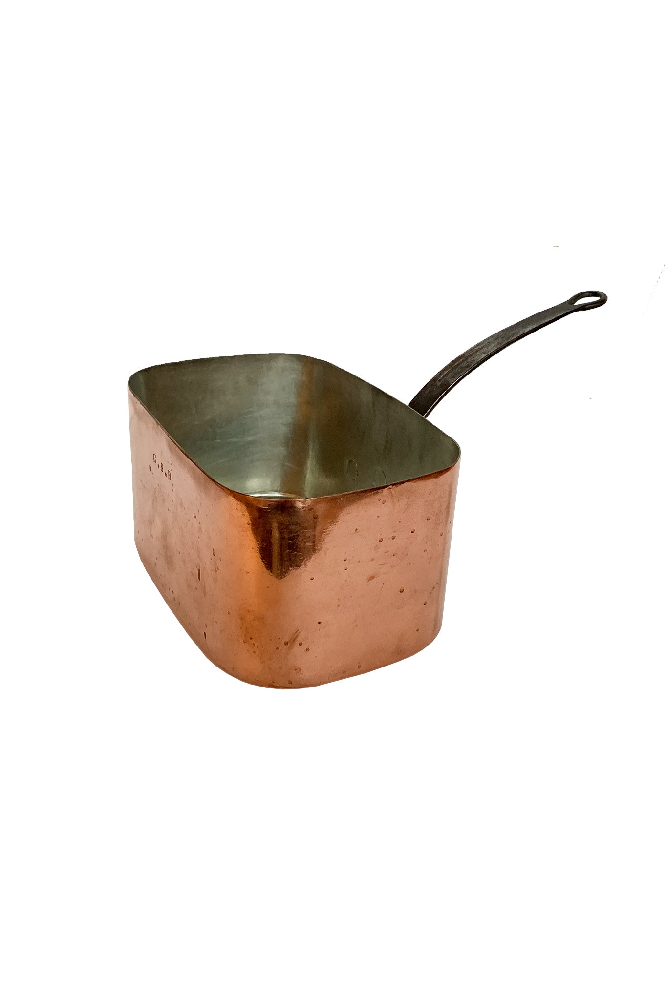 Vintage Rectangular French Copper Pot # 1