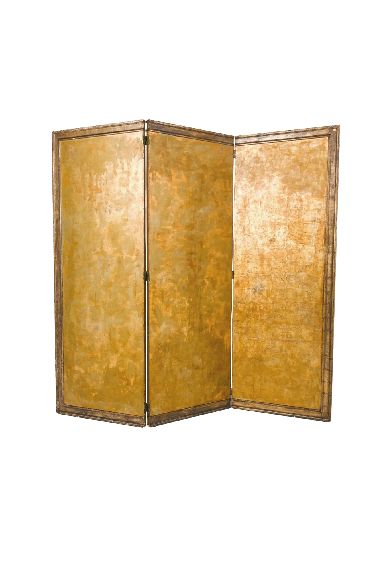 20th Century Three-Panel Gilt Folding Screen