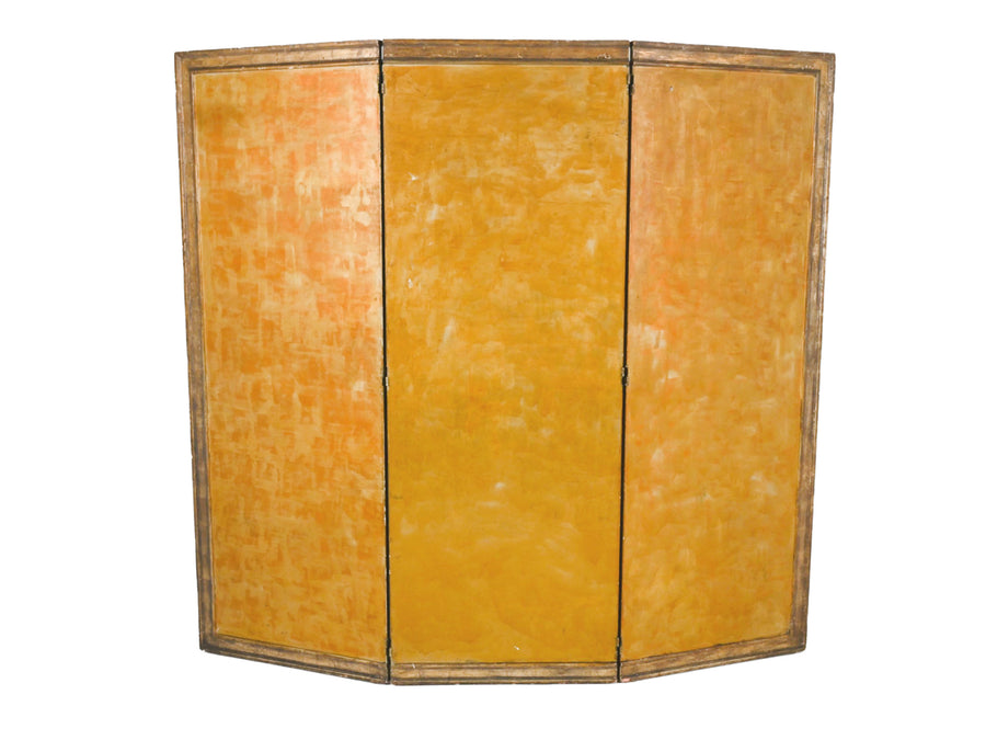 20th Century Three-Panel Gilt Folding Screen