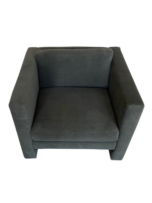 Jack Cartwright Cube Club Chair in Grey Velvet