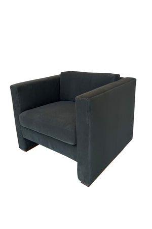 Jack Cartwright Cube Club Chair in Grey Velvet