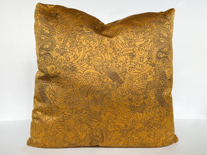 Jean Paul Gaultier Gold Satin Jacquard Pillows - A Pair