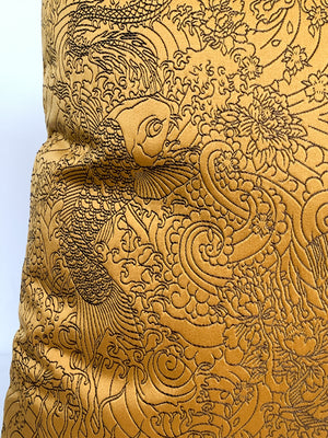 Jean Paul Gaultier Gold Satin Jacquard Pillows - A Pair