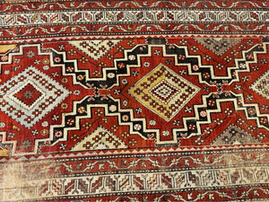 Hand Knotted Caucasian Rug or Runner | 8' 1" x 4' 2"