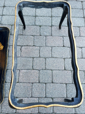 Chinoiserie Black Lacquer and Parcel Gilt Tray Table