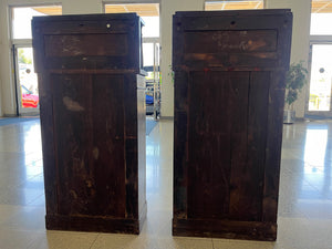 Pair of Antique William IV Mahogany Hall Cabinets