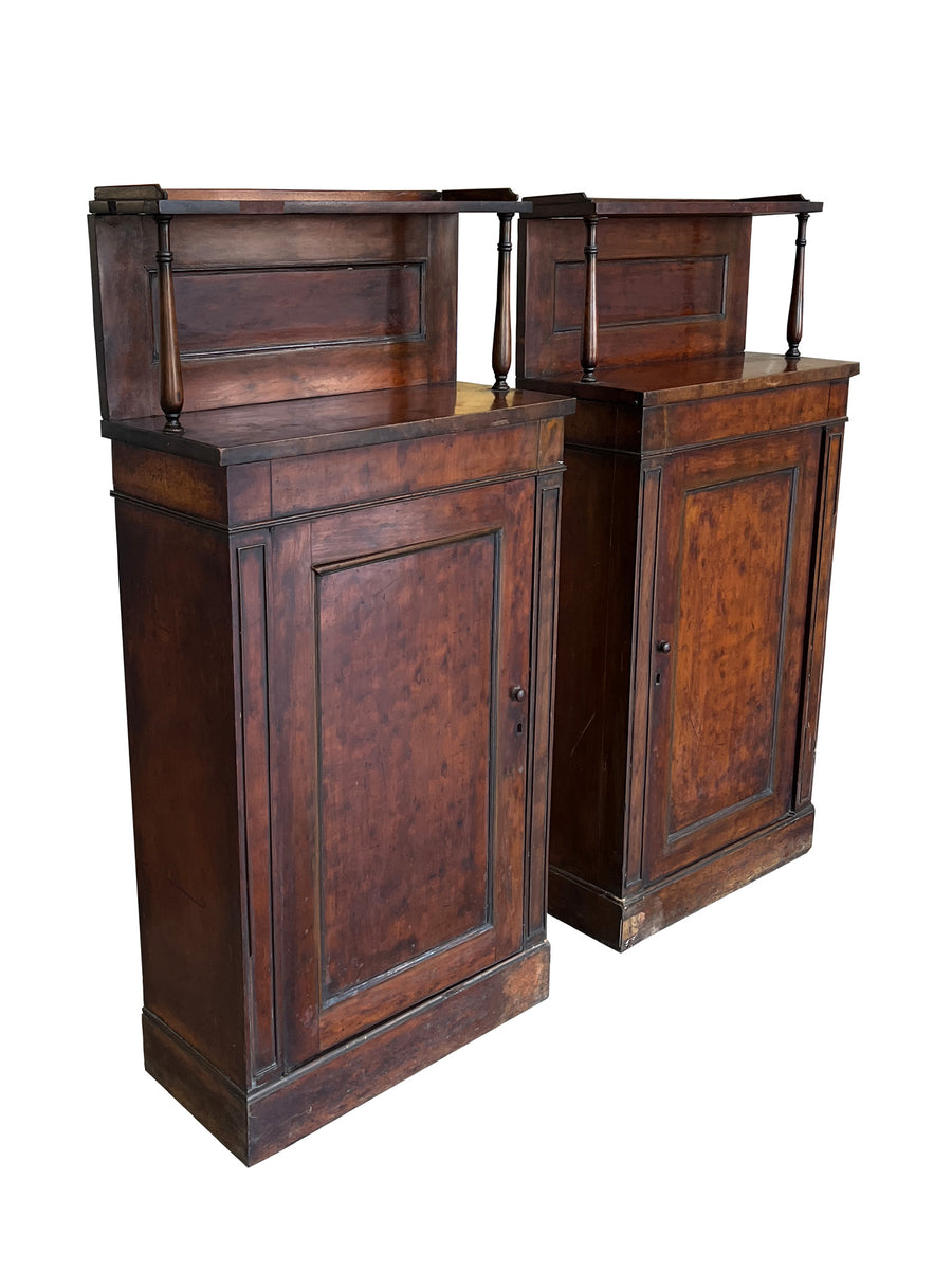 Pair of Antique William IV Mahogany Hall Cabinets