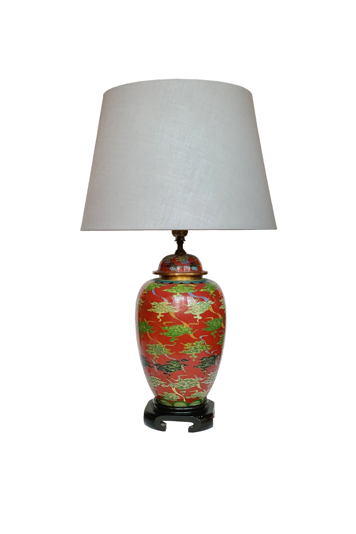 Mid-20th Century Chinese Cloisonné Table Lamp