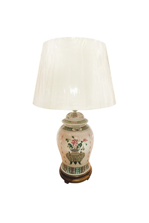 Chinese Ginger Jar Urn Table Lamp