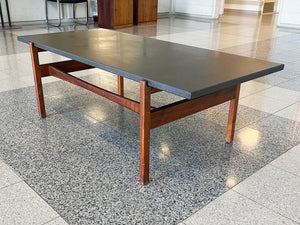 Midcentury Slate Top Coffee Table by Jens Risom