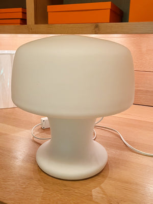 Midcentury Milk Glass Mushroom Table Lamp