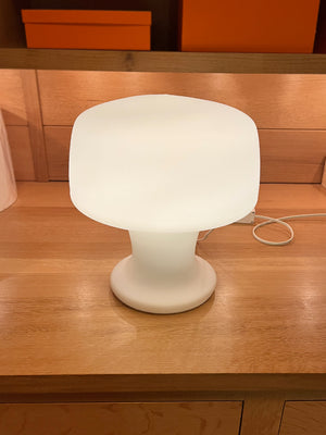 Midcentury Milk Glass Mushroom Table Lamp