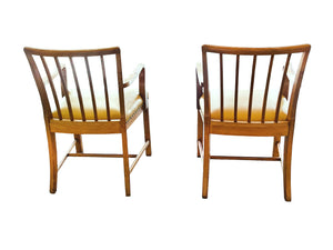 Midcentury Danish Oak & Leather Armchairs by Steen Eiler Rasmussen - a Pair