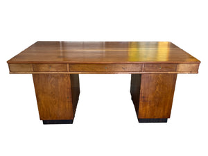 Large Scandinavian Art Deco Desk in the Style of Jindrich Halabala