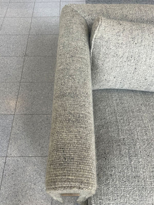 1980s Pace Collection Chrome and Gray Upholstered Sofa