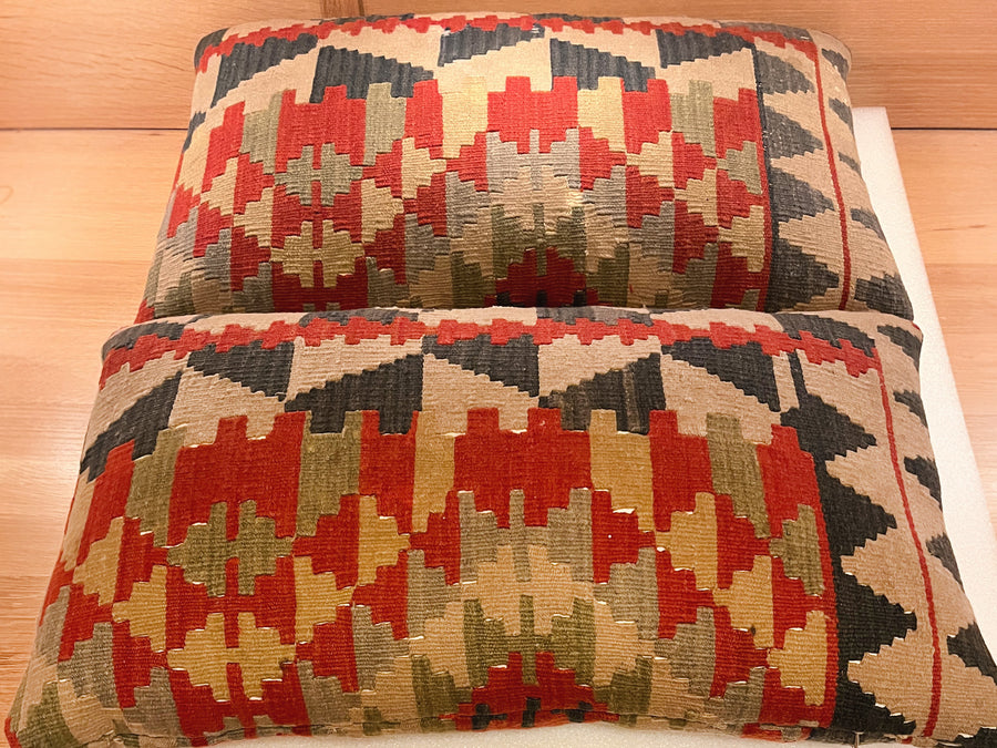 19th Century Navajo Blanket Pillows - a Pair