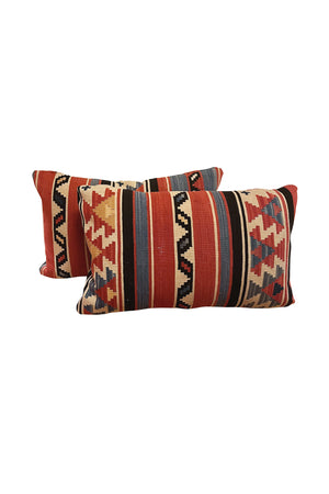 19th Century Navajo Blanket Pillows - a Pair