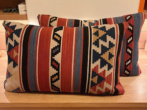 19th Century Navajo Blanket Pillows - a Pair