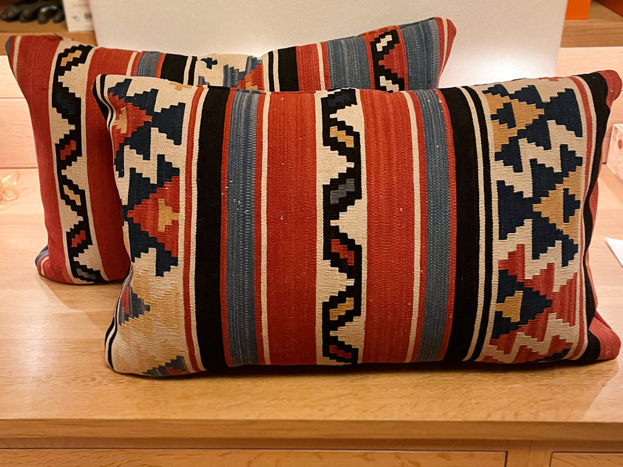 19th Century Navajo Blanket Pillows - a Pair