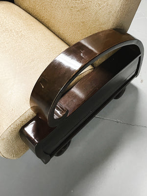 Art Deco Ebony Bentwood Club Chairs - A Pair