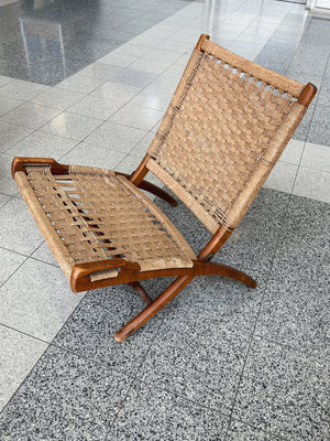 Danish Modern Teak Folding Chairs in the Style of Ebert Wels - A Pair