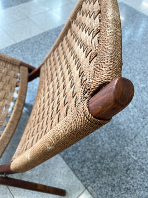 Danish Modern Teak Folding Chairs in the Style of Ebert Wels - A Pair