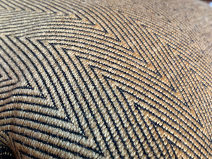 Custom Square Pillows in Donghia Gold Chevron Wool - A Pair