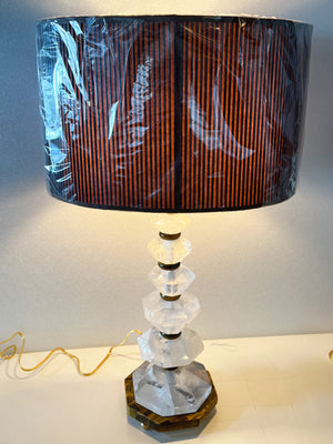 Vintage Rock Crystal Table Lamps - a Pair