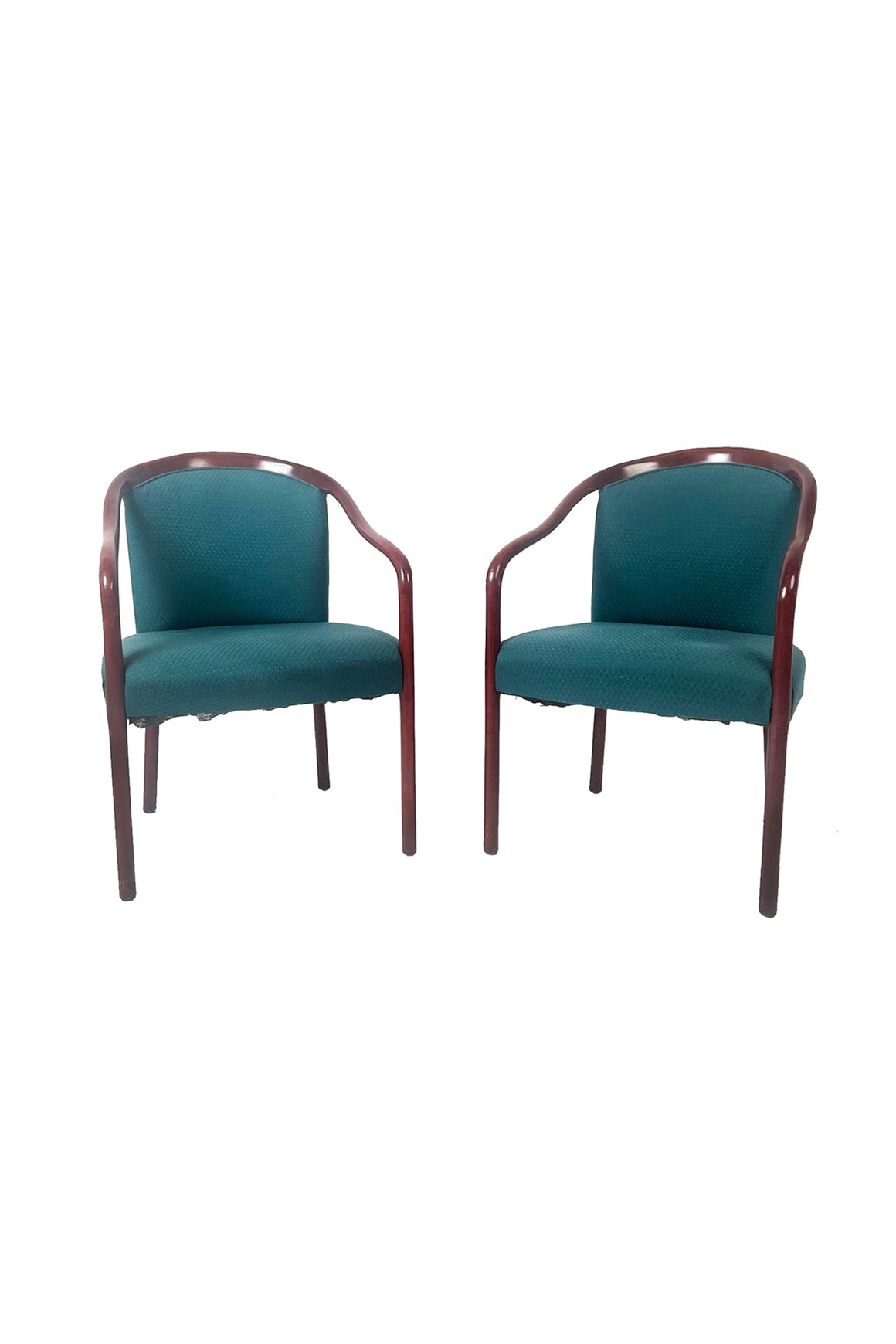 Ward Bennett Bent Wood Armchairs for Brickel Associates - A Pair