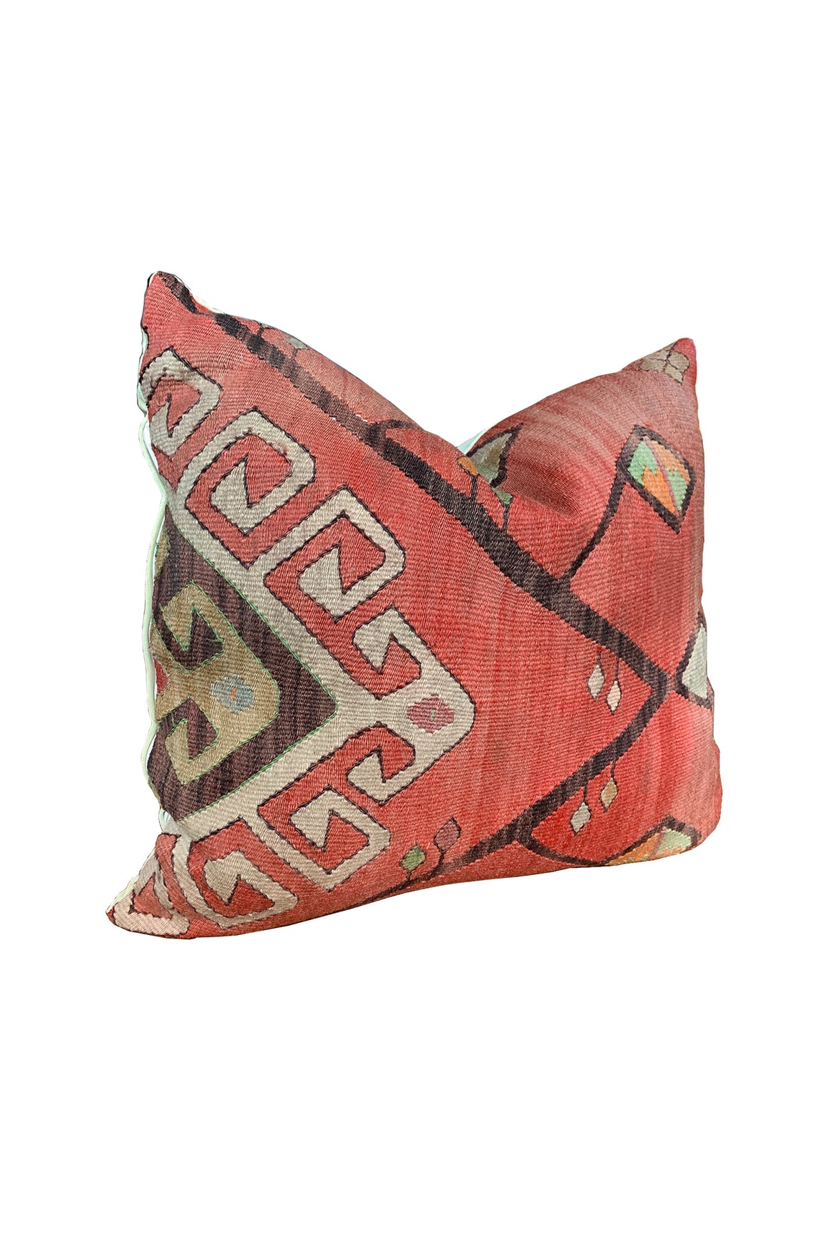 Custom Red Kilim Rug Pillow