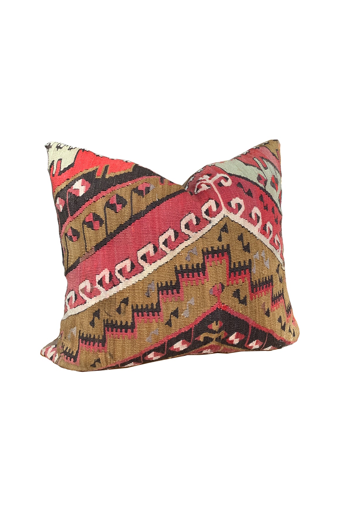 Custom Red & Tan Kilim Pillow