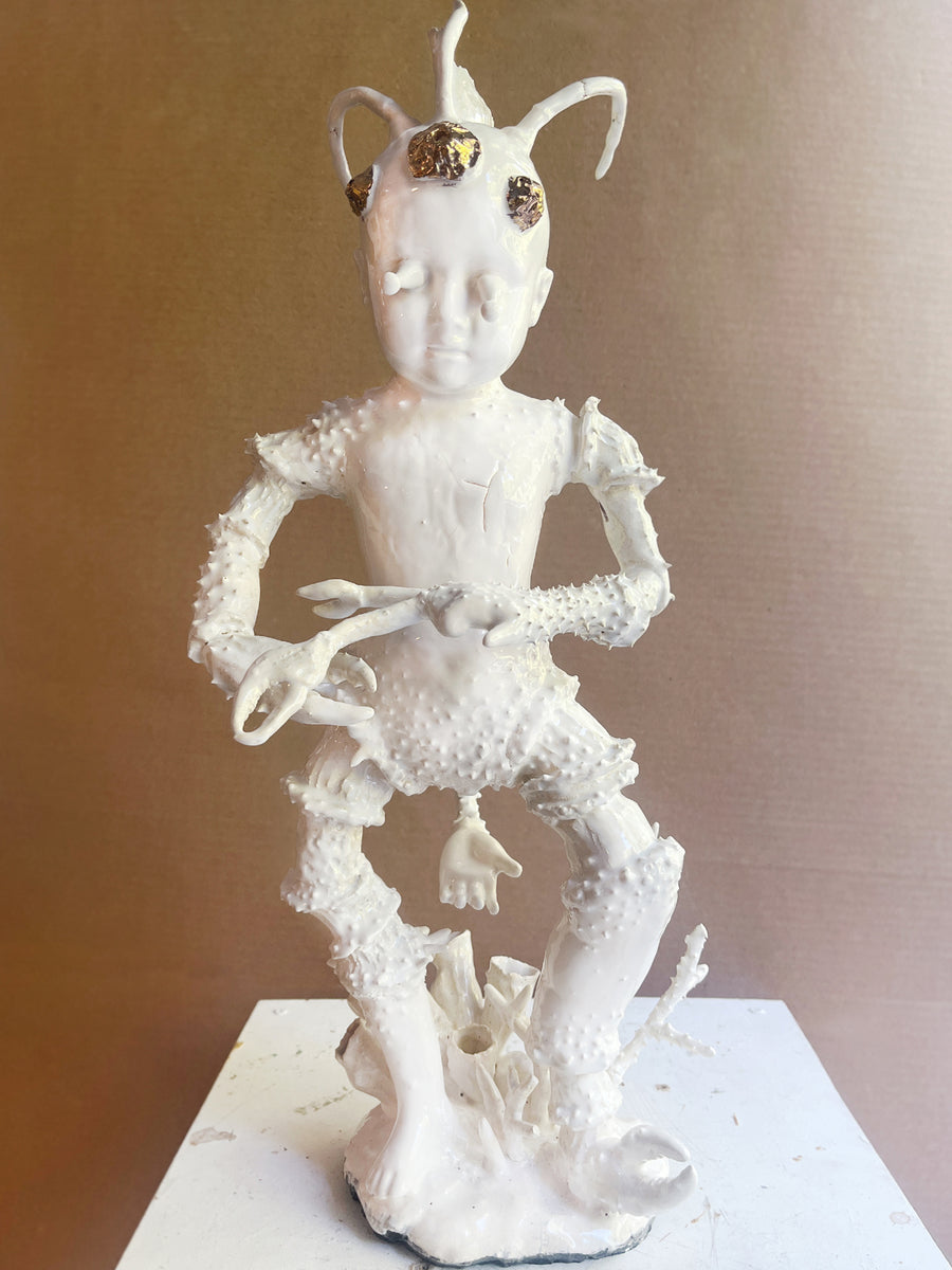 "Lobster Boy #11," Porcelain Sculpture by Robert Hechler