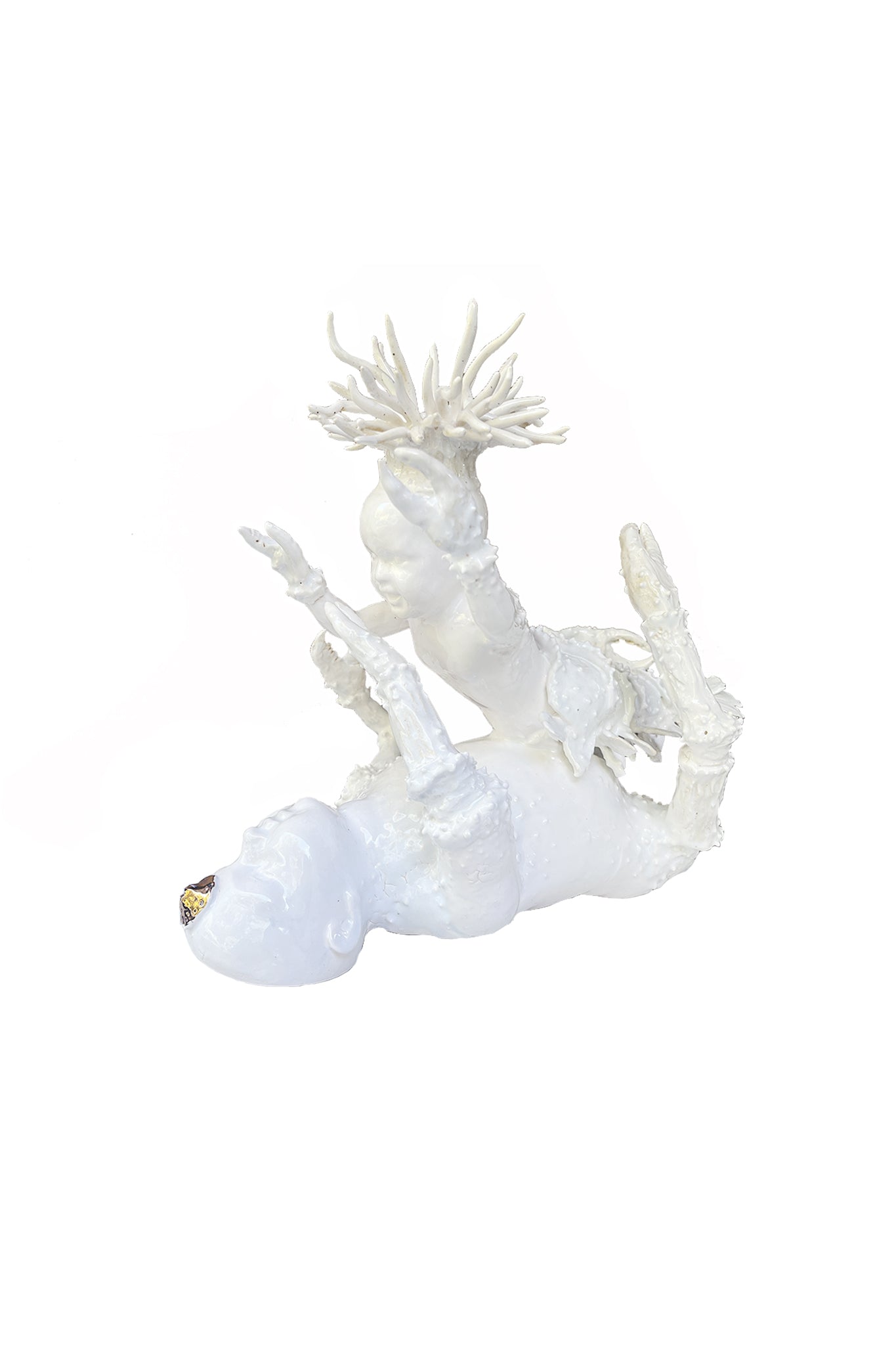 "Lobster Boy #4," Porcelain Sculpture by Robert Heckler