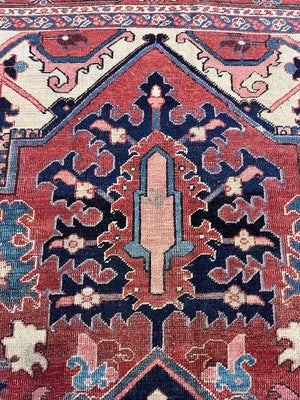 Antique Finely Hand Knotted Serpai Carpet | 8'7" x 11'7