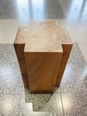 Set of 4 Modern Teak Pedestal Tables