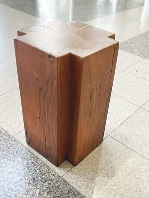 Set of 4 Modern Teak Pedestal Tables