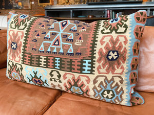 Single 19th Century Navajo Blanket Pillow