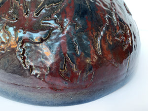 Thom Lussier Leaf-Imprinted Ceramic Bowl #1