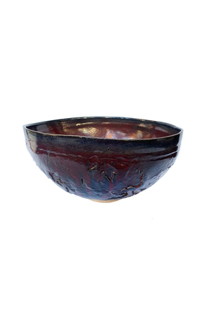 Thom Lussier Leaf-Imprinted Ceramic Bowl #1