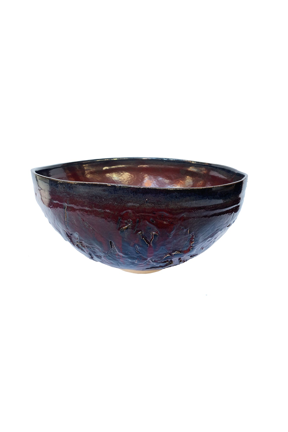 Thom Lussier Leaf-Imprinted Ceramic Bowl #1