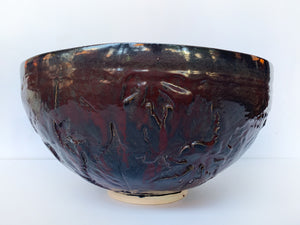 Thom Lussier Leaf-Imprinted Ceramic Bowl #1