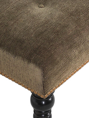 George Smith Style Tufted Velvet Ottoman